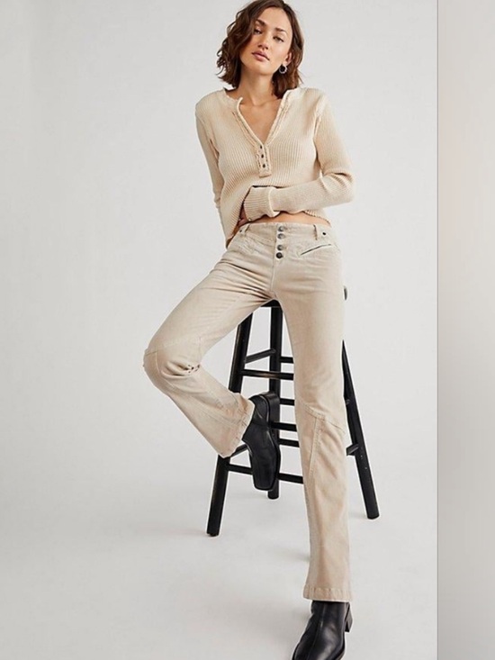 Free People Pants - Free People Hit Back Slim Flare Pants Dize 4